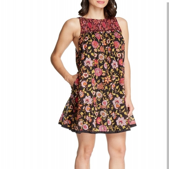 Free People Dresses & Skirts - NWT Free People Womens Black Floral Sleeveless Sm
